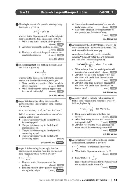 Excel Success One HSC Year 12 Mathematics Extension 1 (2023 Edition)