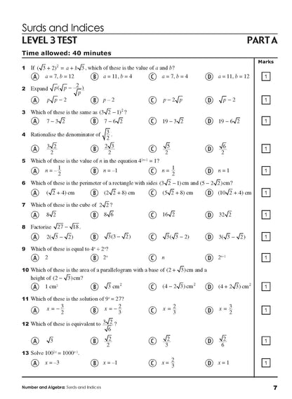 Excel Tests - Mathematics Practice Tests Year 10