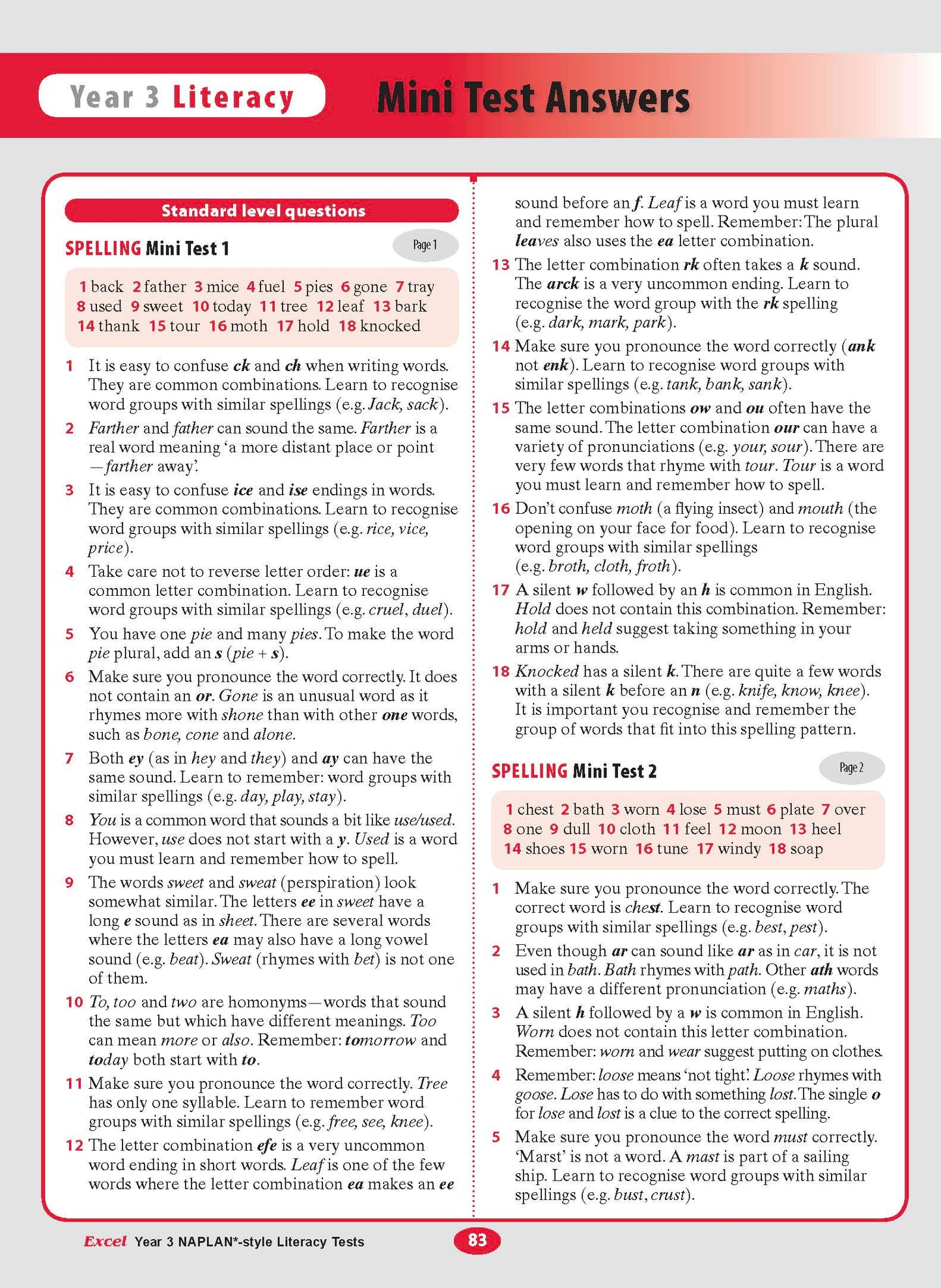 Excel Year 3 NAPLAN*-style Literacy Tests