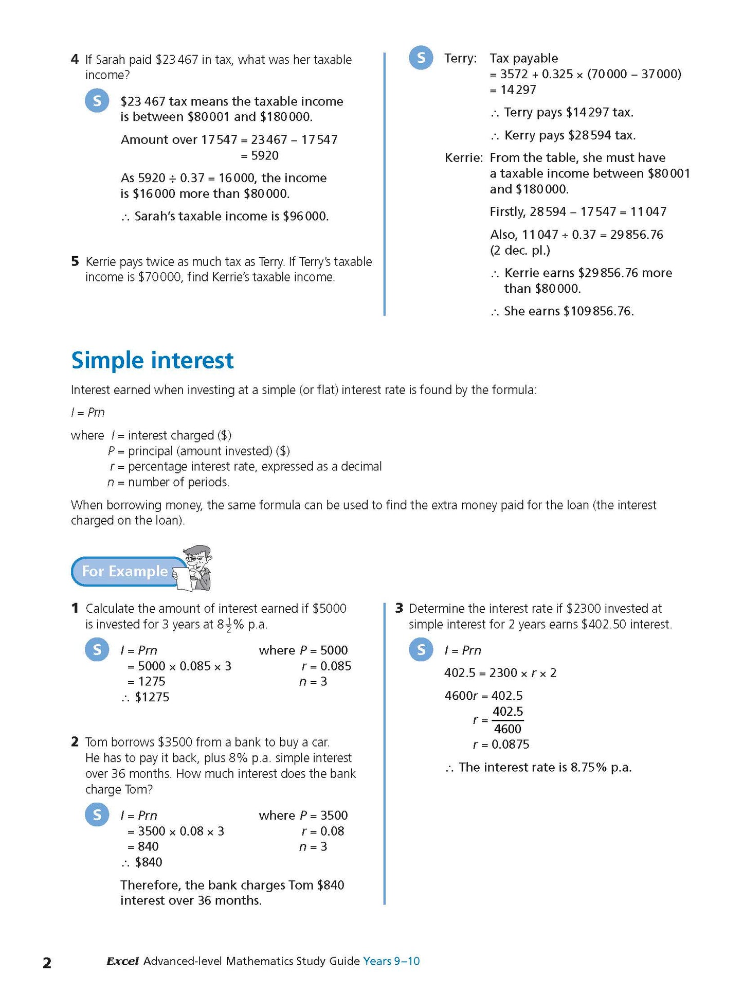Excel Study Guide - Advanced Mathematics Years 9-10