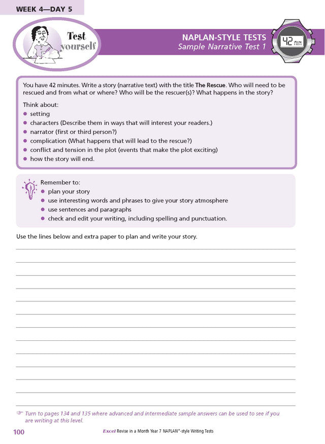 Excel Revise in a Month Year 7 NAPLAN*-style Writing Tests