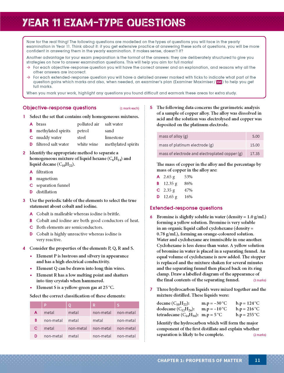 Excel HSC Year 11 Chemistry Study Guide