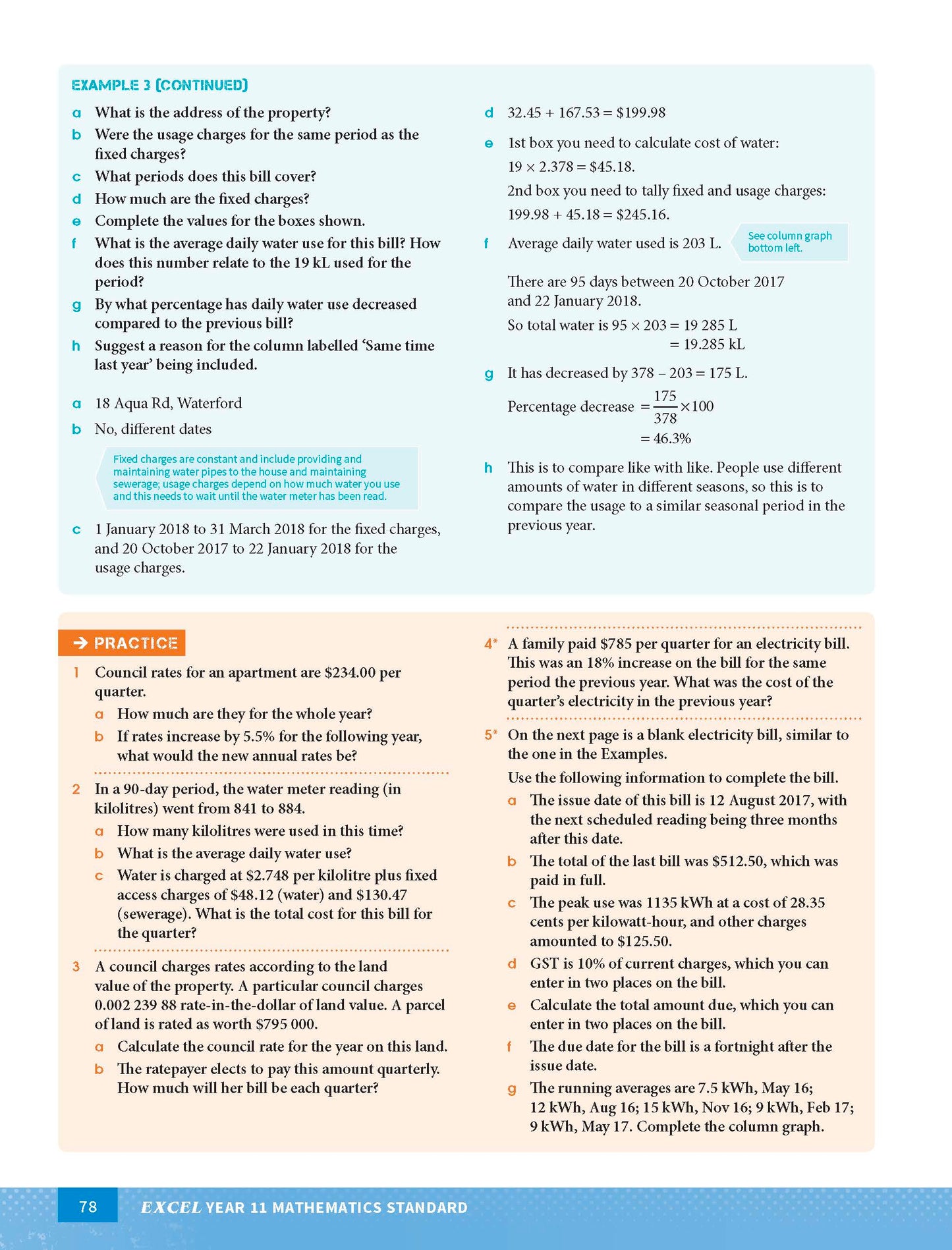Excel HSC Year 11 Standard Mathematics Study Guide
