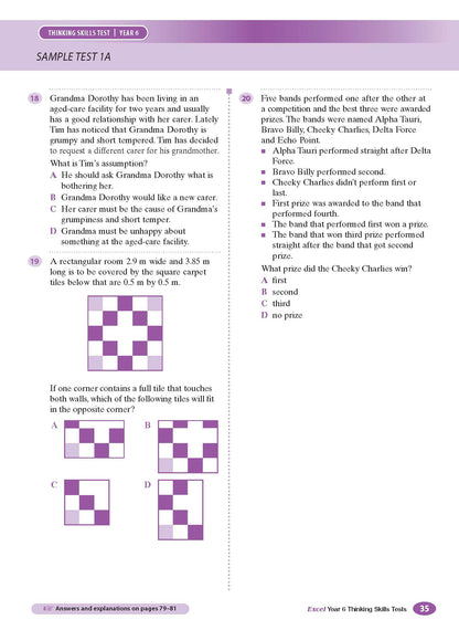 Excel Test Skills - Thinking Skills Tests Year 6