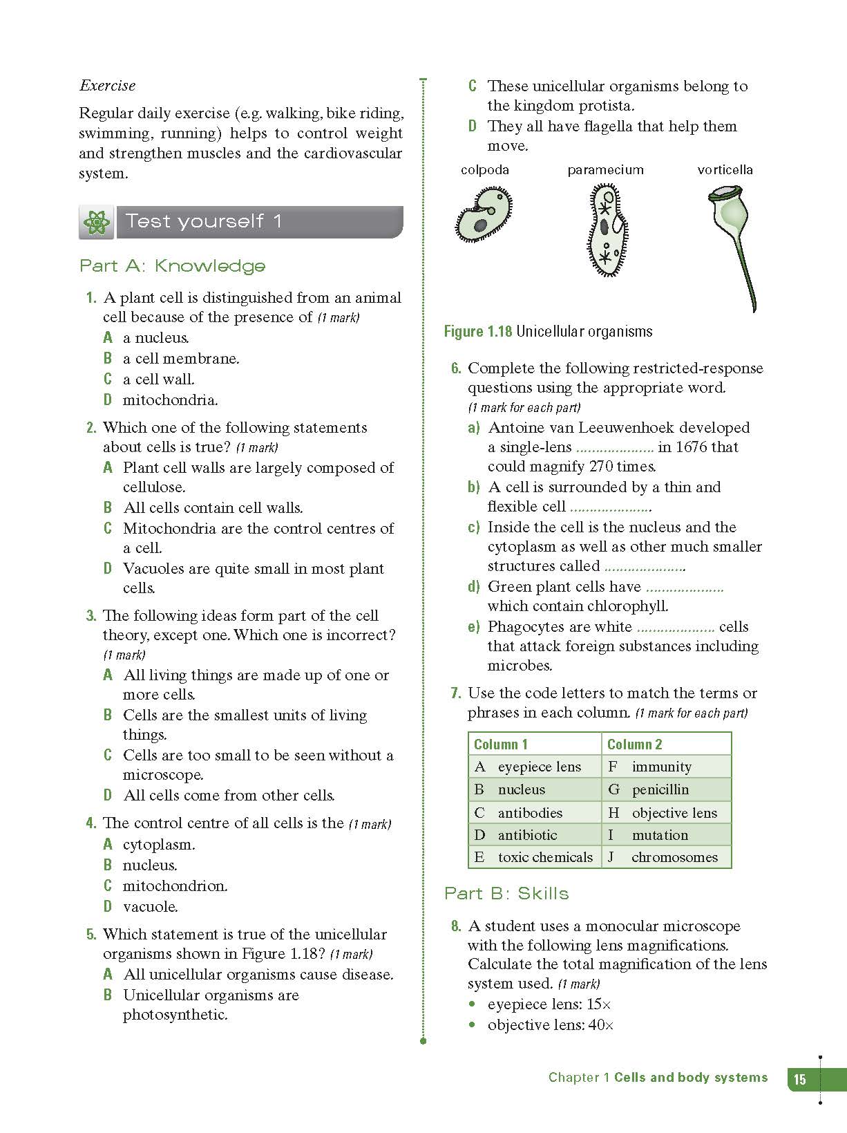 Excel Study Guide - Science Year 8