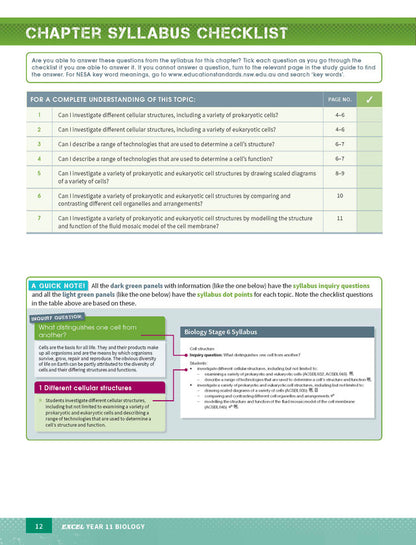 Excel HSC Year 11 Biology Study Guide