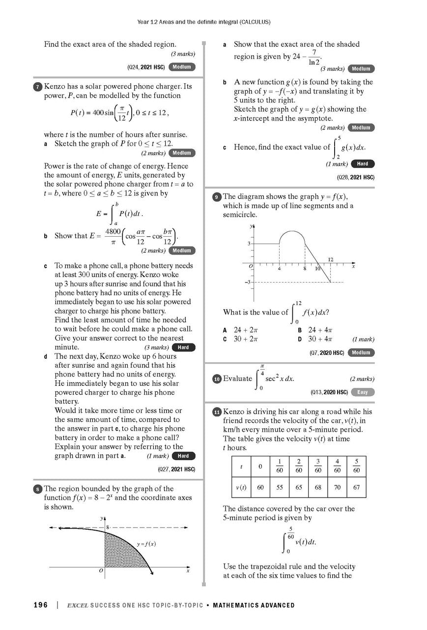 Excel Success One HSC Year 12 Mathematics Advanced (2023 Edition)