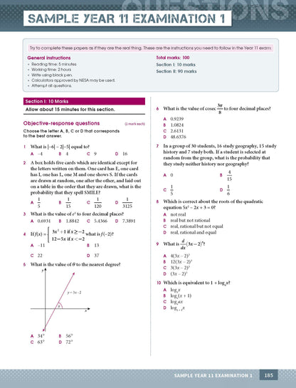 Excel HSC Year 11 Mathematics Advanced Study Guide