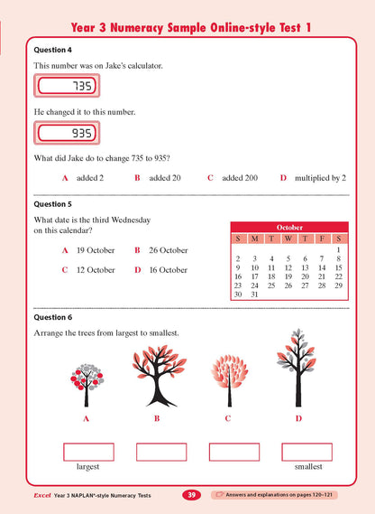 Excel Year 3 NAPLAN*-style Numeracy Tests
