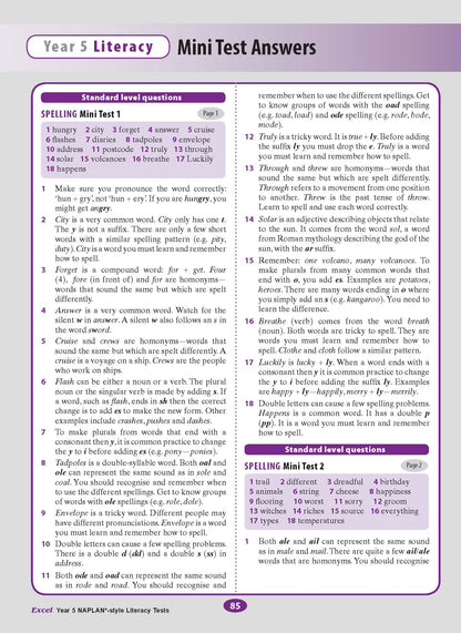 Excel Year 5 NAPLAN*-style Literacy Tests