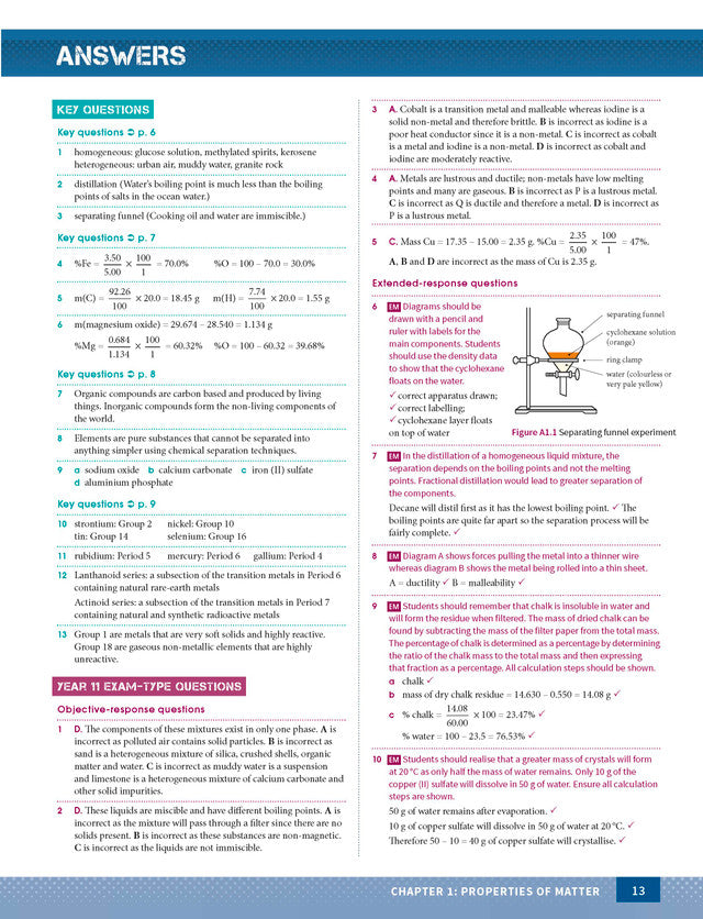 Excel HSC Year 11 Chemistry Study Guide