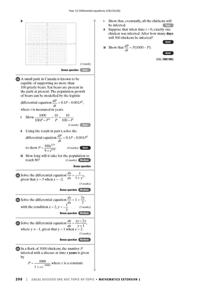 Excel Success One HSC Year 12 Mathematics Extension 1 (2023 Edition)