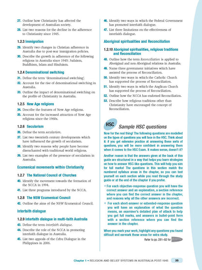 Excel HSC Year 12 Studies of Religion I and II Study Guide