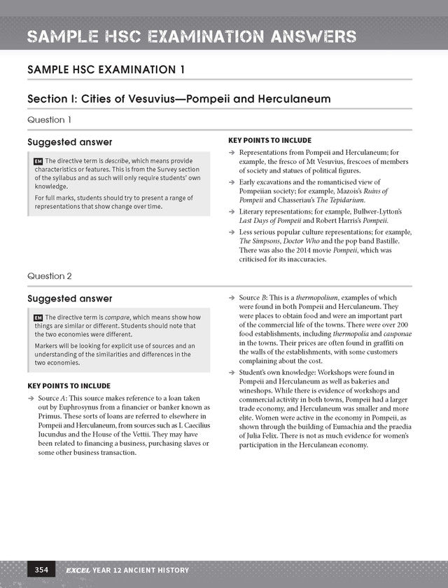 Excel HSC Year 12 Ancient History Study Guide