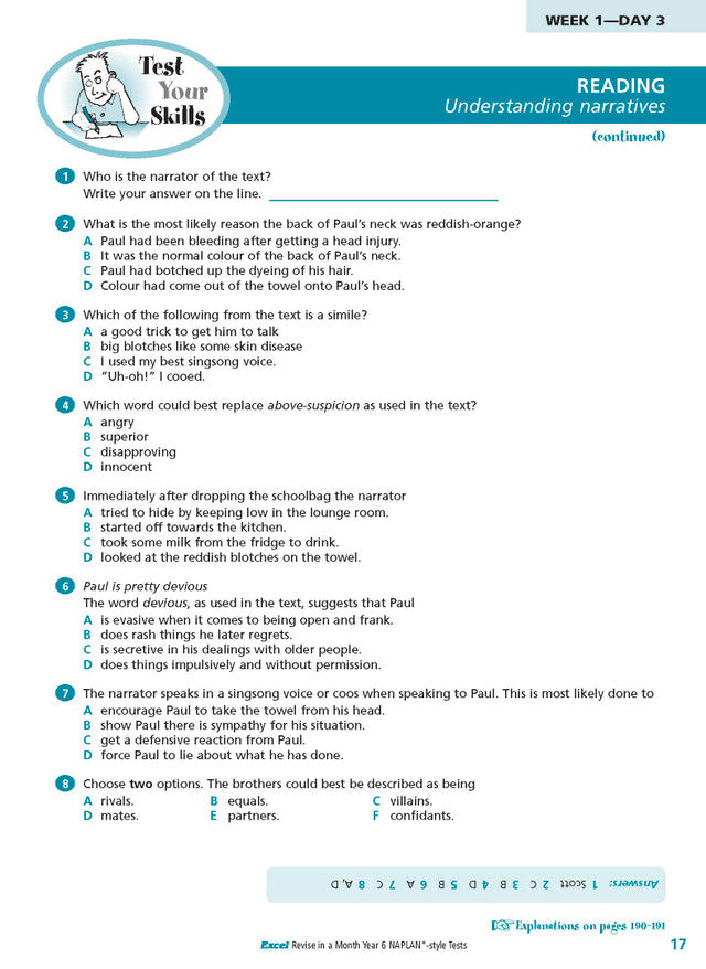 Excel Revise in a Month Year 6 NAPLAN*-style Tests