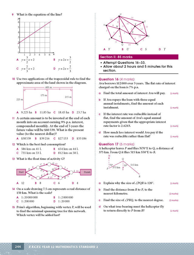 Excel HSC Year 12 Mathematics Standard 2 Study Guide