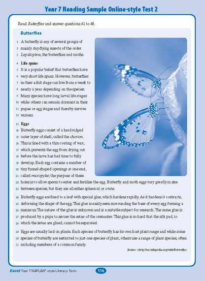 Excel Year 7 NAPLAN*-style Literacy Tests
