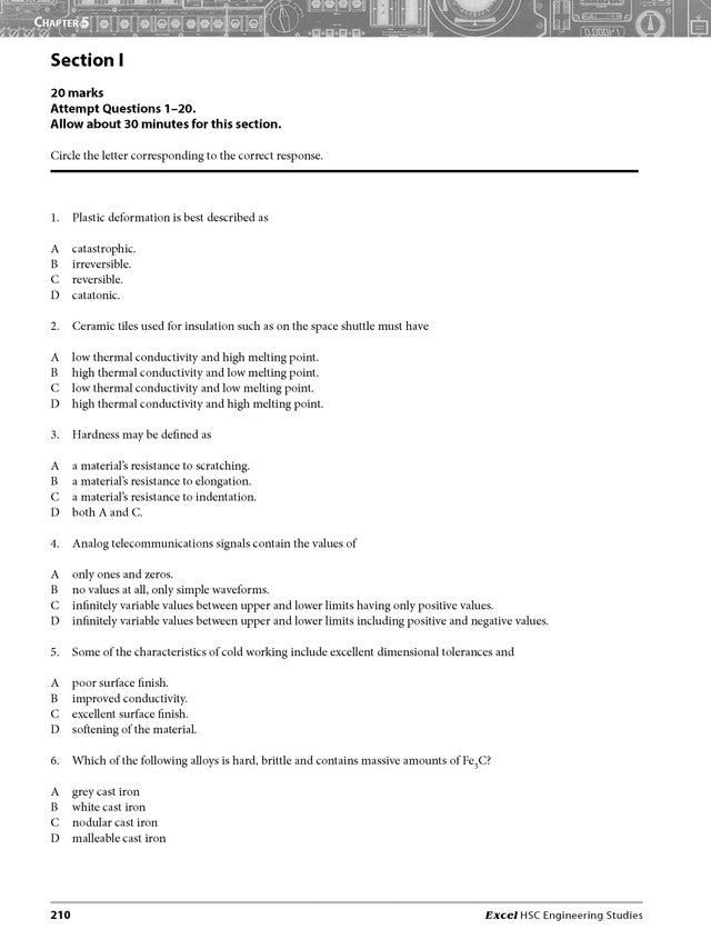 Excel HSC Year 12 Engineering Studies Study Guide