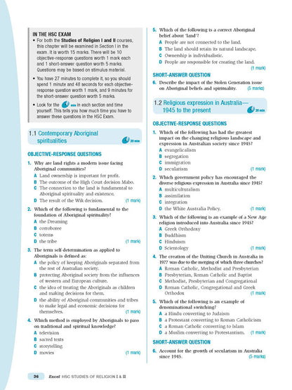 Excel HSC Year 12 Studies of Religion I and II Study Guide