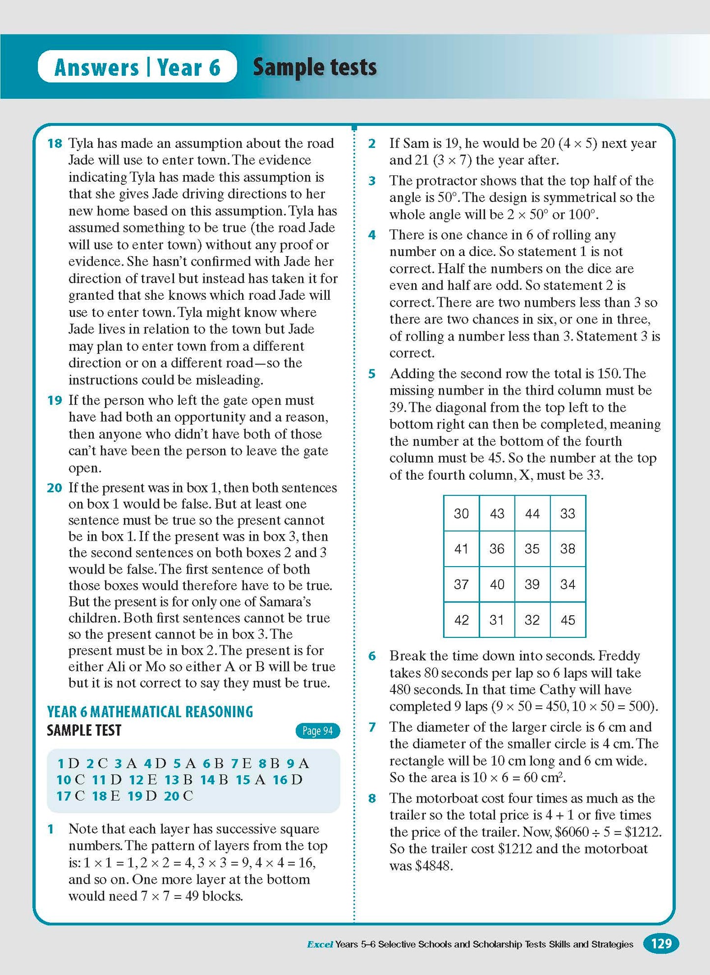 Excel Test Skills - Selective Schools and Scholarship Tests Skills & Strategies Years 5-6