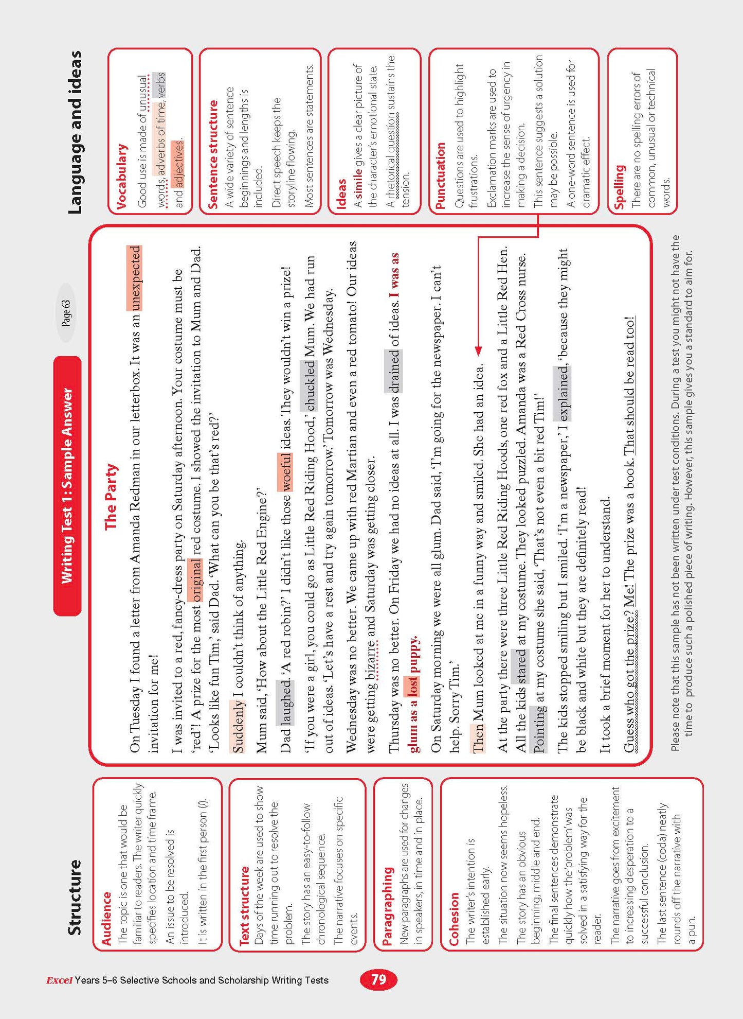 Excel Selective Schools and Scholarship Writing Tests Years 5-6