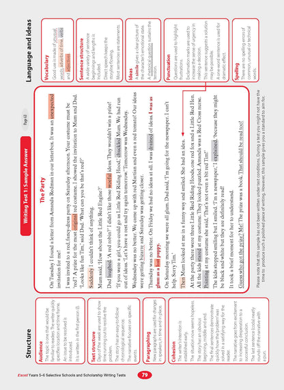 Excel Selective Schools and Scholarship Writing Tests Years 5-6