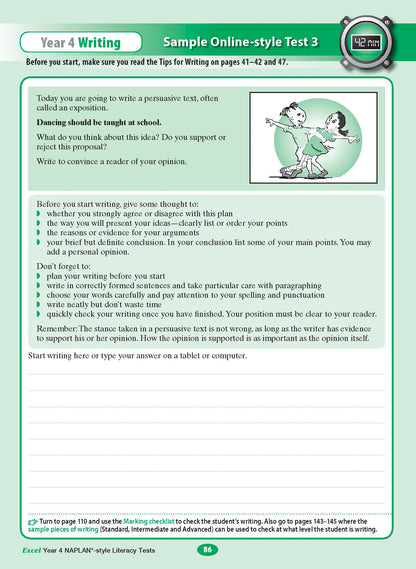 Excel Year 4 NAPLAN*-style Literacy Tests