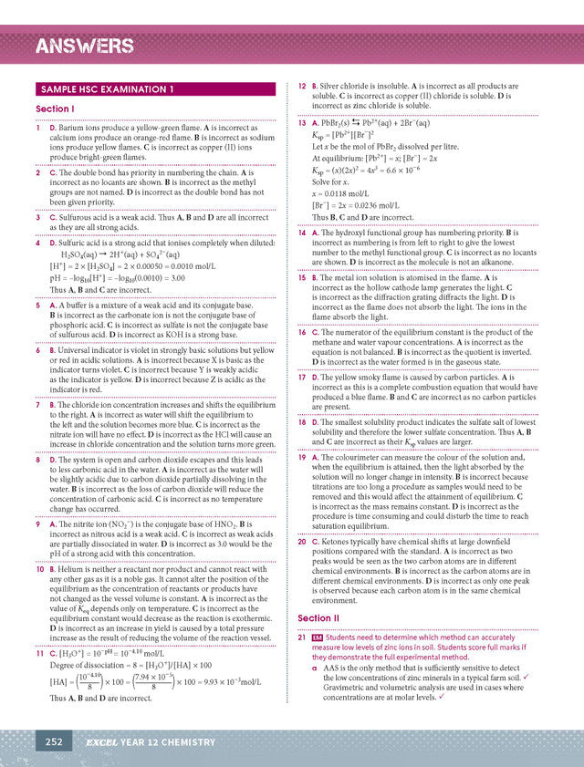 Excel HSC Year 12 Chemistry Study Guide