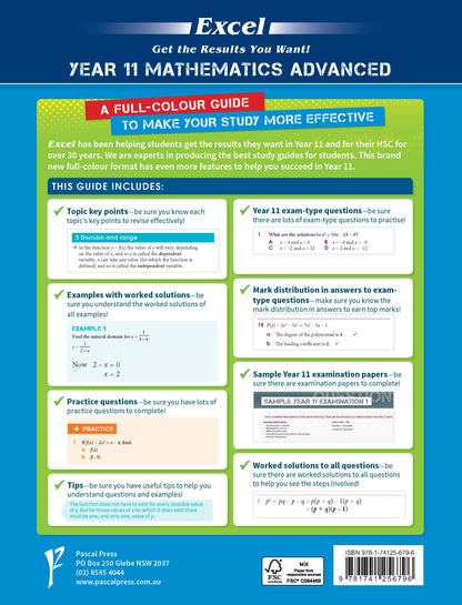 Excel HSC Year 11 Mathematics Advanced Study Guide