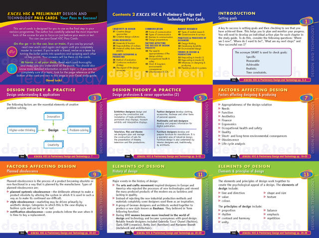 Excel HSC Year 11 and 12 Design and Technology Study Guide