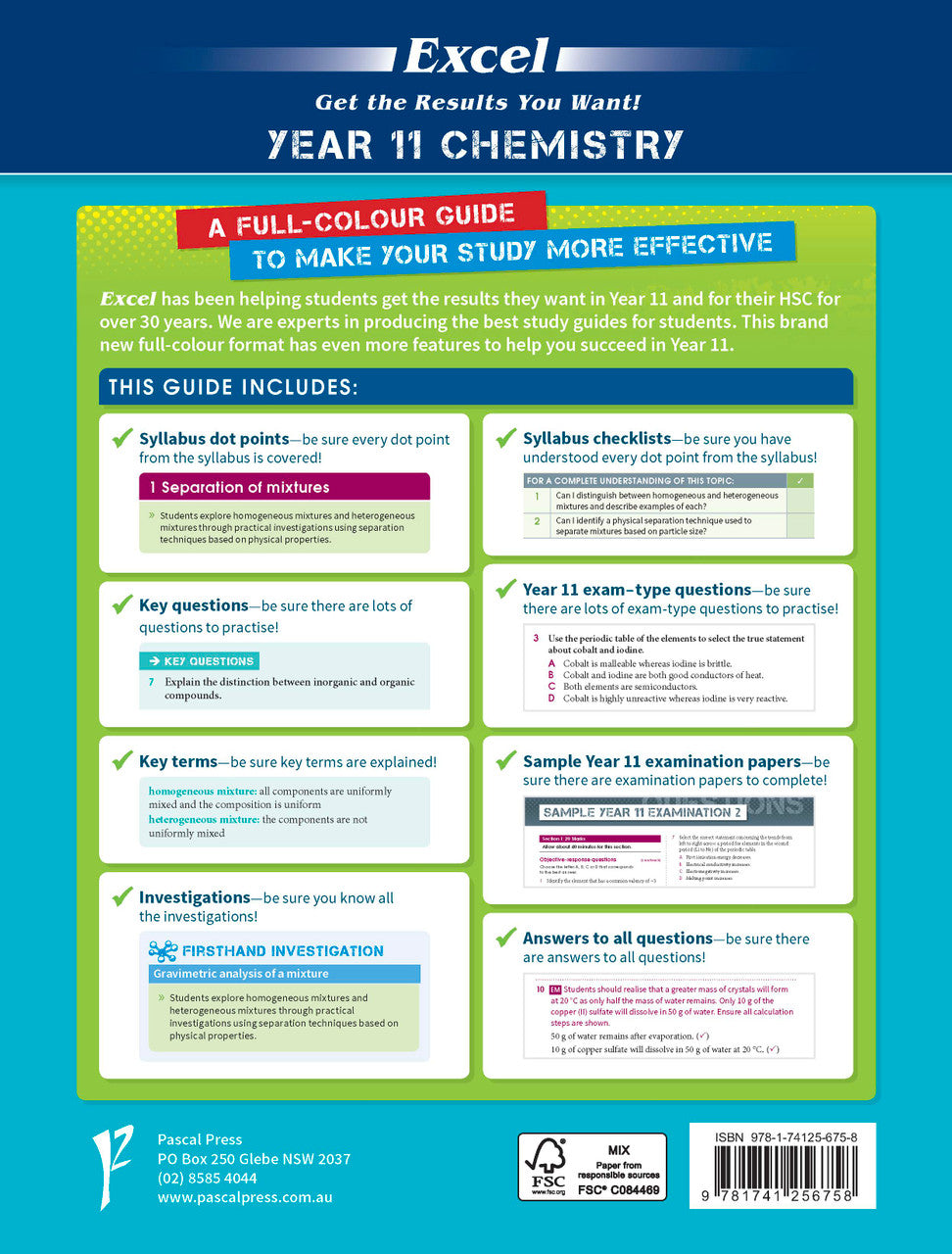 Excel HSC Year 11 Chemistry Study Guide