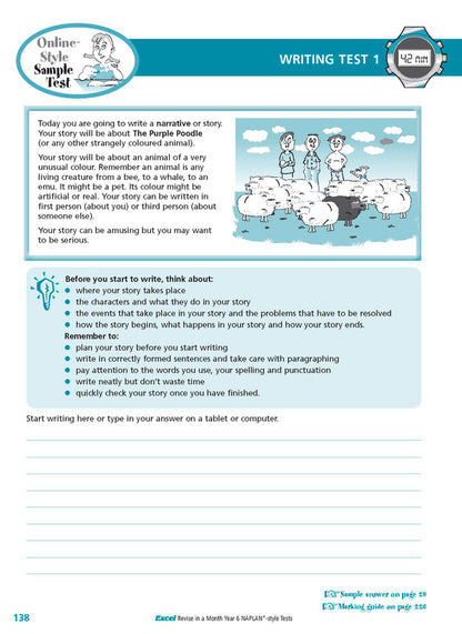 Excel Revise in a Month Year 6 NAPLAN*-style Tests