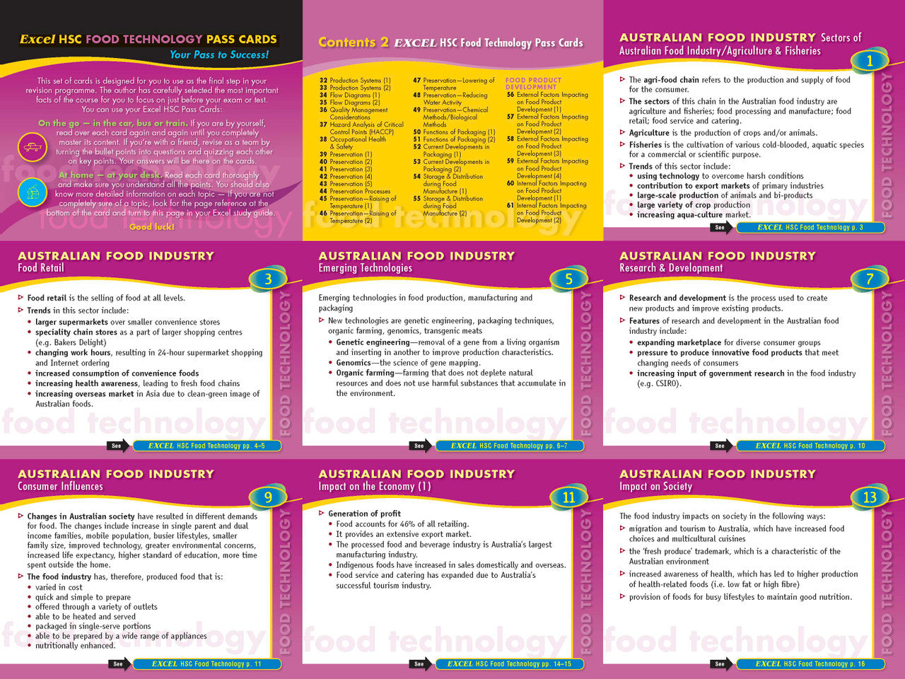 Excel HSC Year 12 Food Technology Study Guide