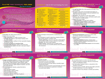 Excel HSC Year 12 Food Technology Study Guide