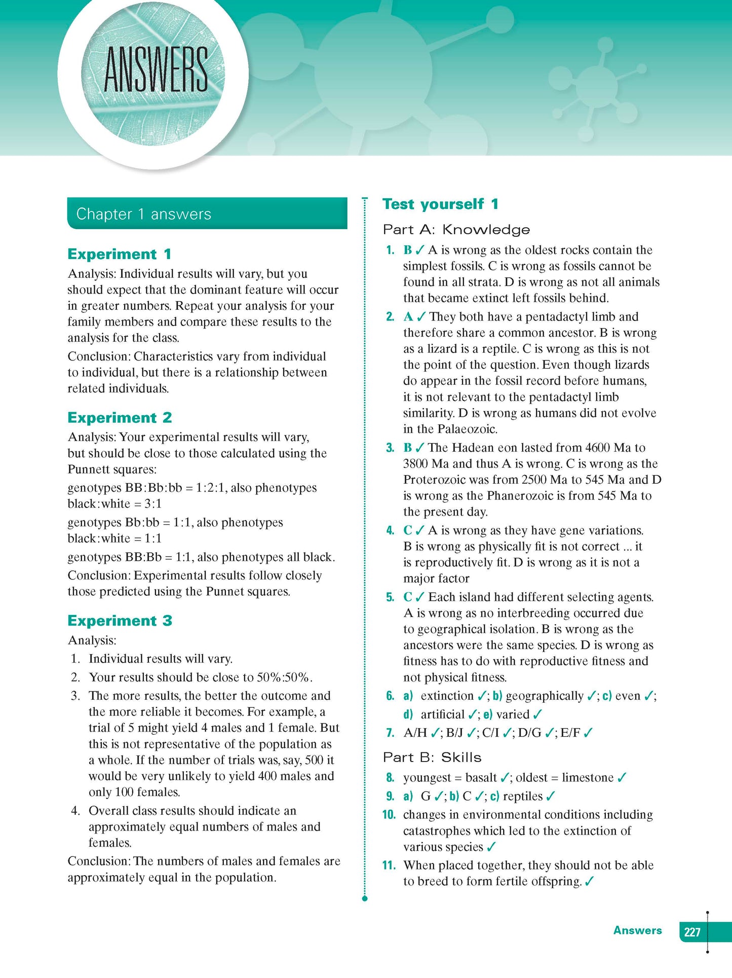 Excel Study Guide - Science Year 10