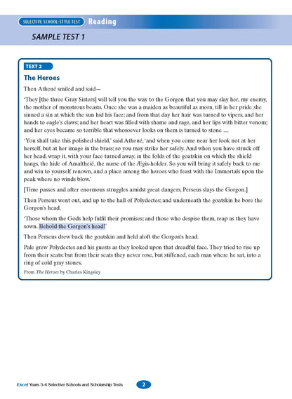 Excel Selective Schools and Scholarship Tests Years 5-6