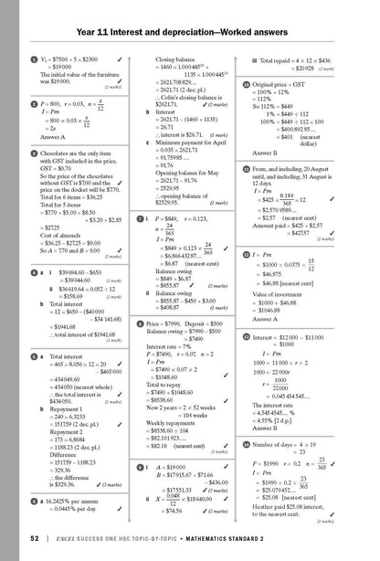 Excel Success One HSC Year 12 Mathematics Standard 2 (2022 Edition)