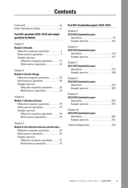 Excel Success One HSC Year 12 Biology (2025 Edition)