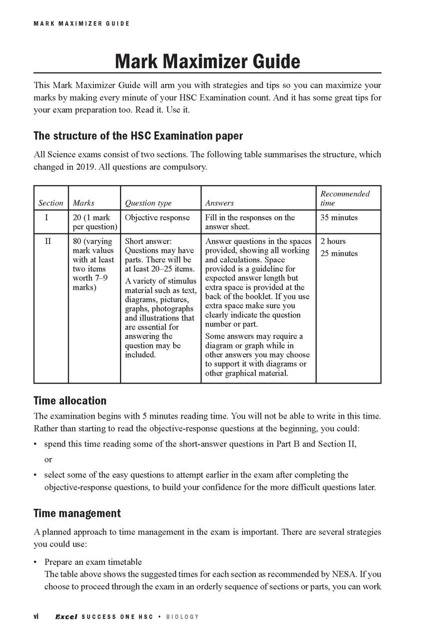 Excel Success One HSC Year 12 Biology (2025 Edition)
