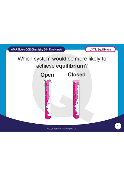 ATAR Notes Flashcards: QCE Chemistry 3&4 (2026-2028)