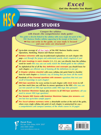 Excel HSC Year 12 Business Studies Study Guide