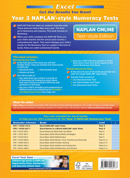 Excel Year 3 NAPLAN*-style Numeracy Tests