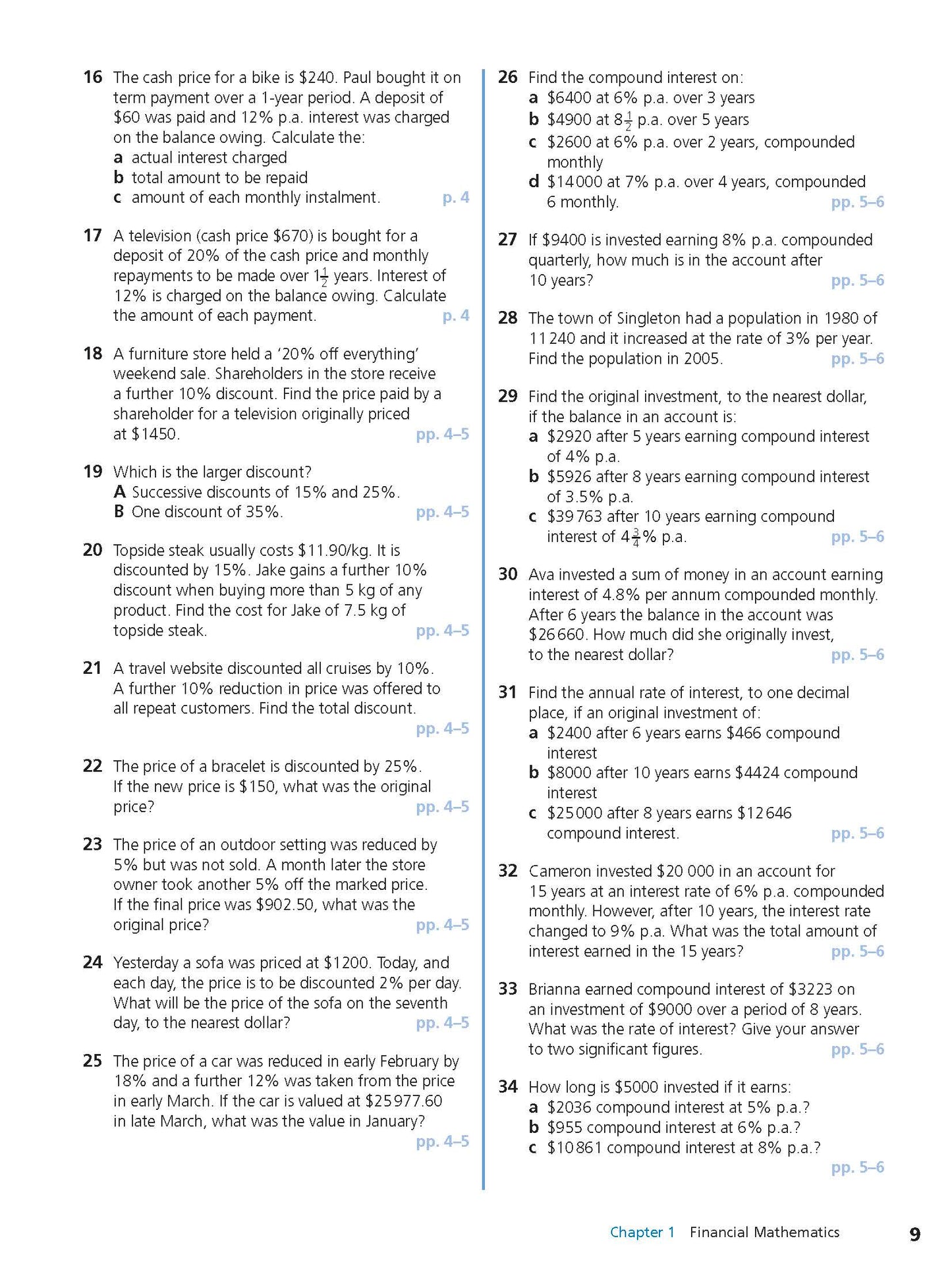 Excel Study Guide - Advanced Mathematics Years 9-10