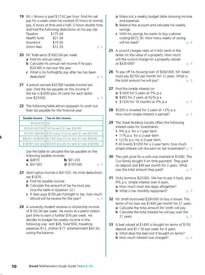 Excel Study Guide - Mathematics Years 9-10