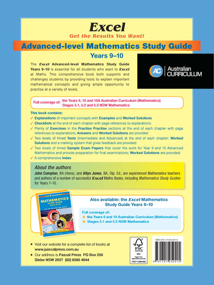 Excel Study Guide - Advanced Mathematics Years 9-10