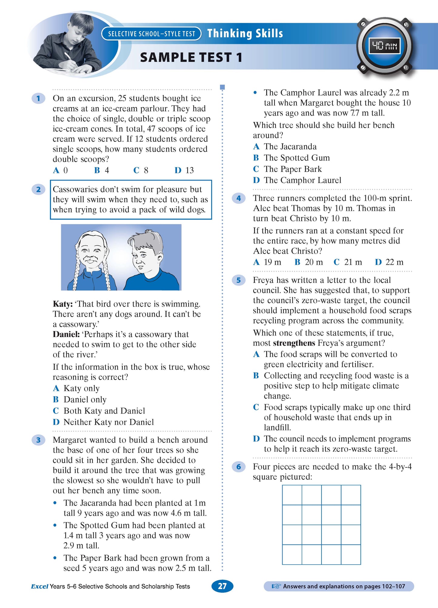 Excel Selective Schools and Scholarship Tests Years 5-6