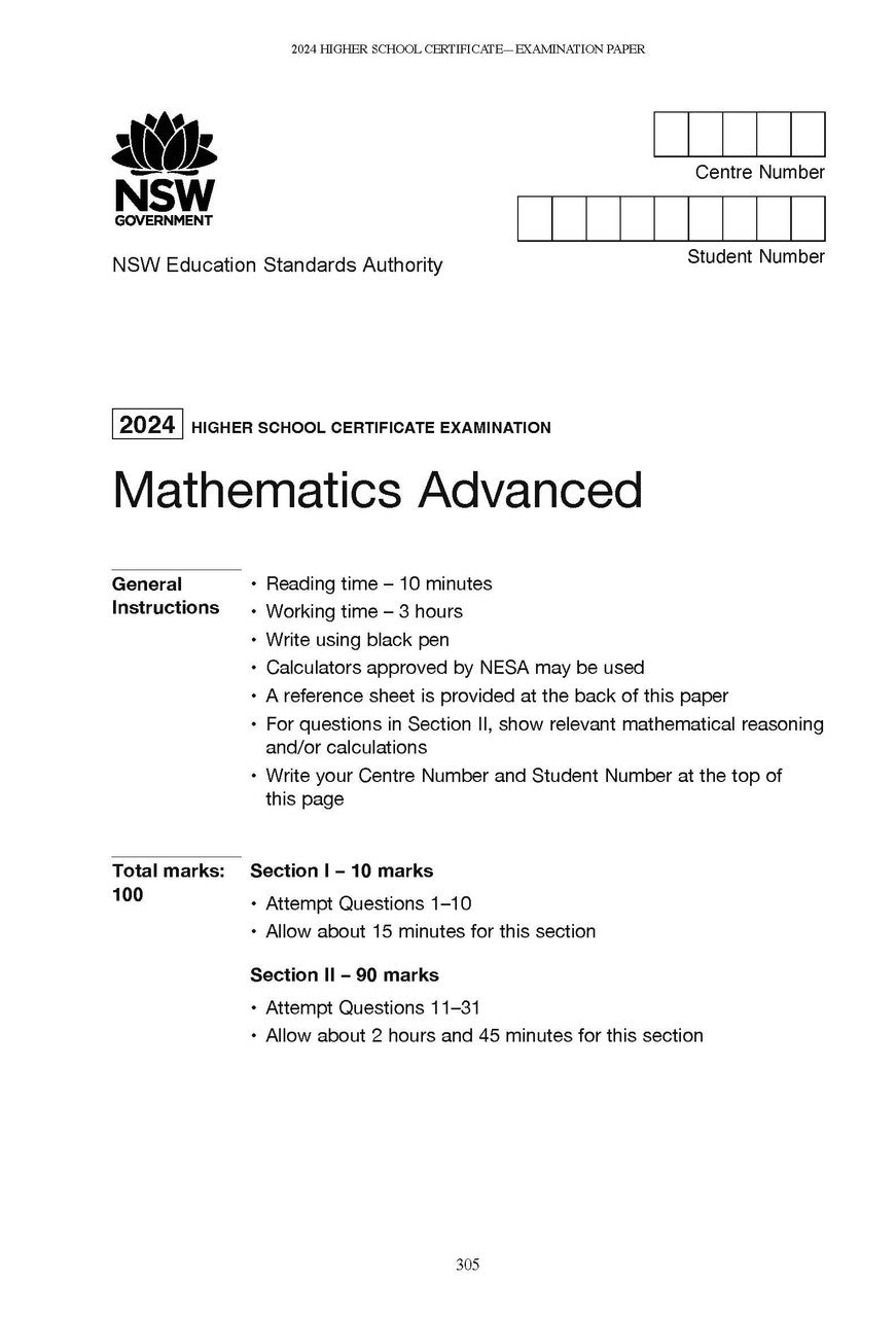 Excel Success One HSC Year 12 Mathematics Advanced (2025 Edition)