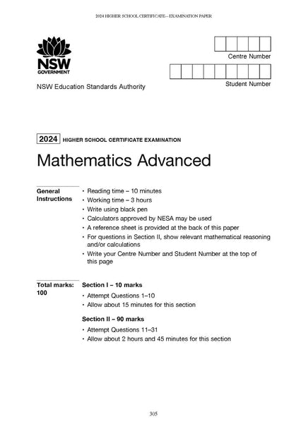Excel Success One HSC Year 12 Mathematics Advanced (2025 Edition)