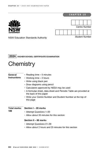 Excel Success One HSC Year 12 Chemistry (2025 Edition)