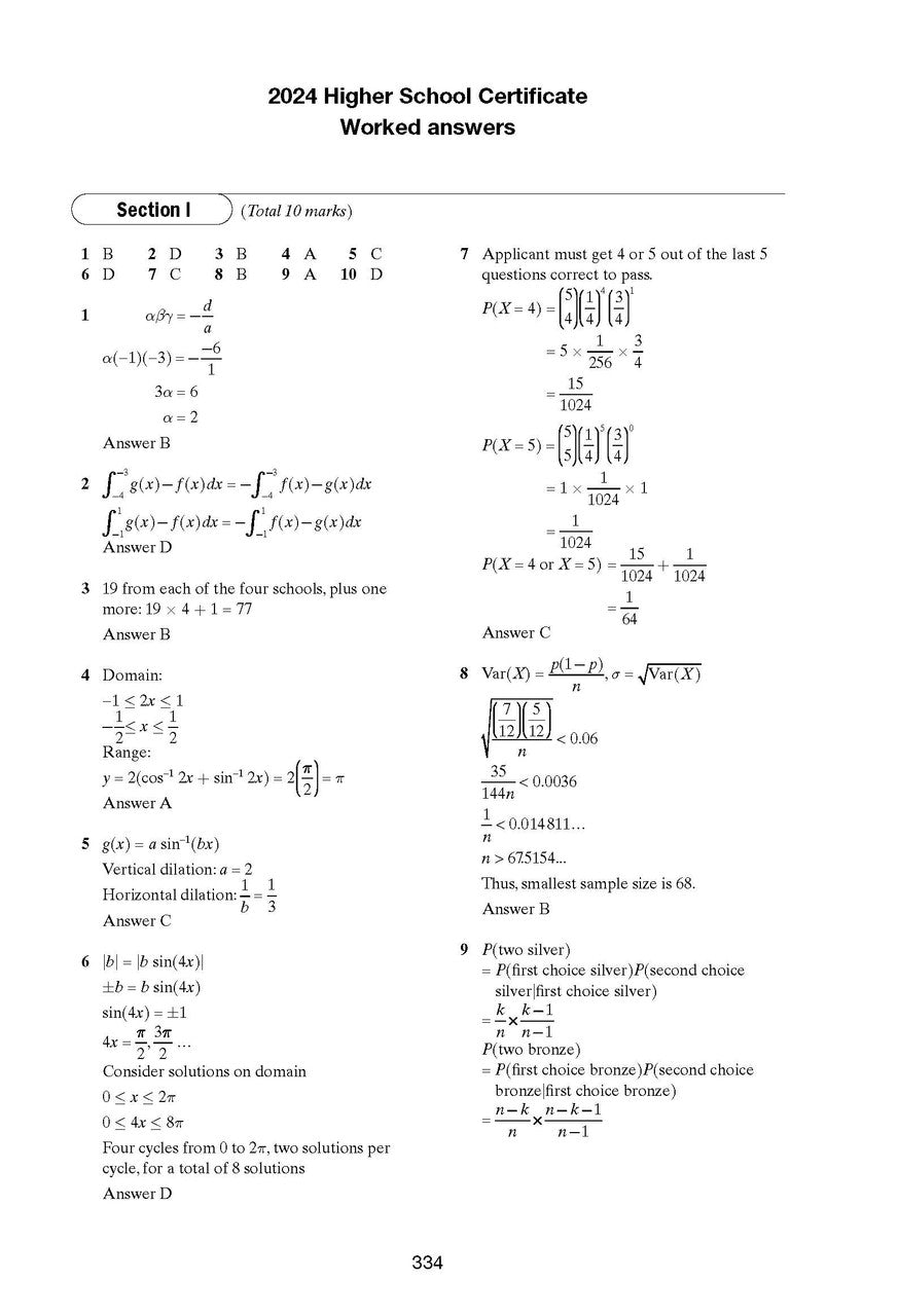 Excel Success One HSC Year 12 Mathematics Extension 1 (2025 Edition)